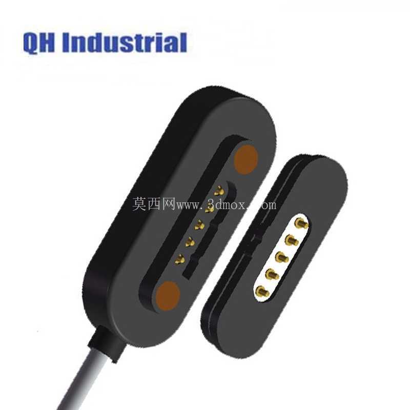 磁性弹簧针连接器组件 - 4 针充电\u??0026 数据底座(QH Industrial)