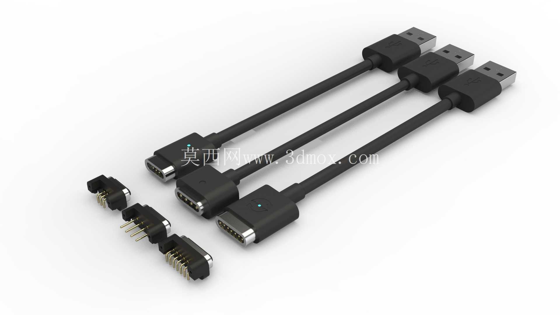 磁性弹簧针连接器组件 - 4 针充电\u??0026 数据底座(QH Industrial)