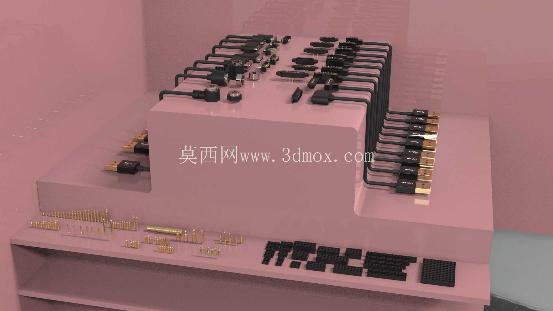 磁性弹簧针连接器组件 - 4 针充电\u??0026 数据底座(QH Industrial)