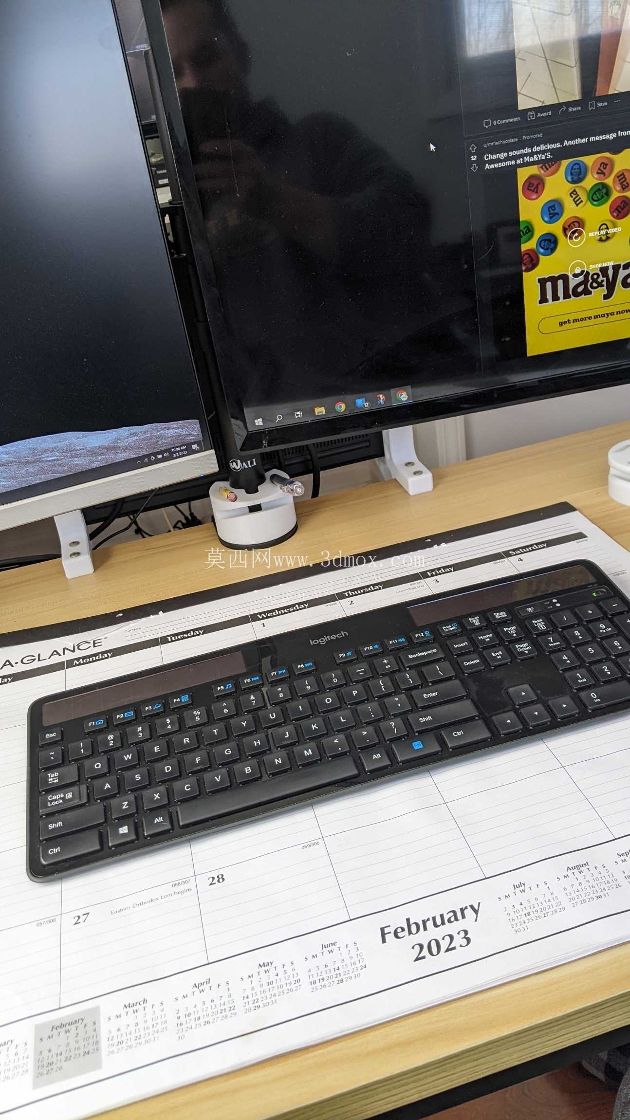 将 Logitech K750 键盘支架更新为 Wali 显示器支架