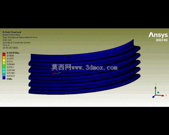 \“ANSYS中波纹管接头的压力分析”