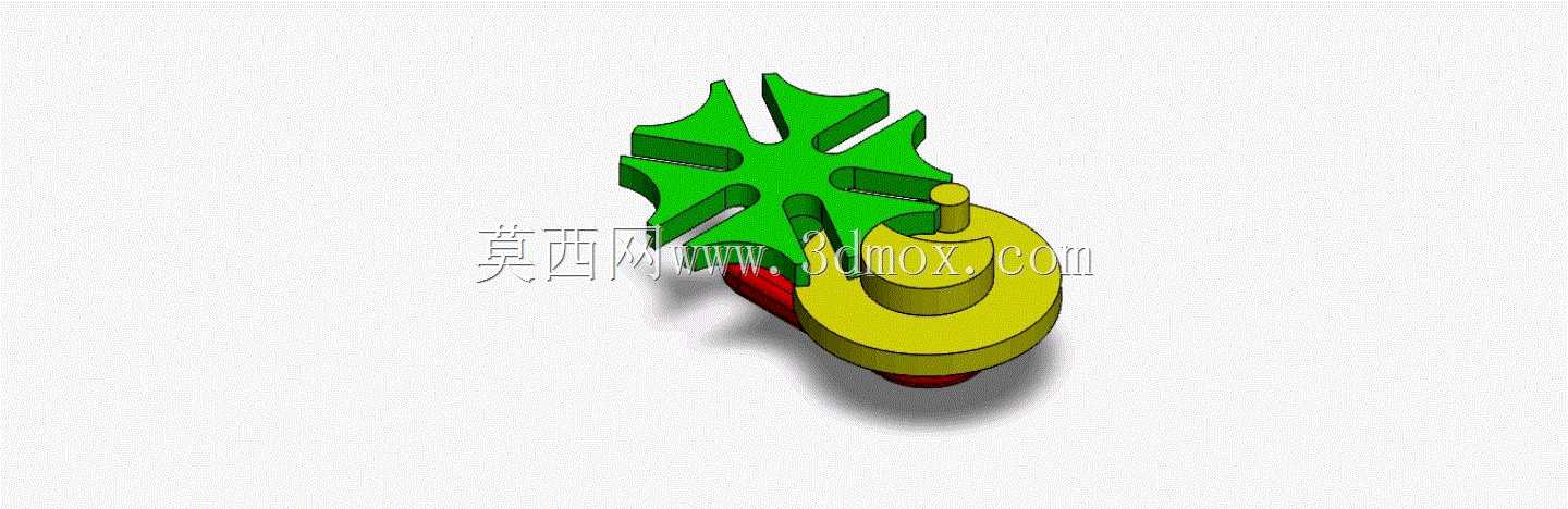 \“在SolidWorks中进行动画和运动研究的六销日内瓦凸轮机构”