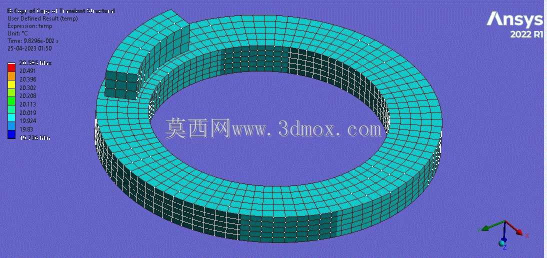 \“使用Ansys APDL命令对随温度变化的阀瓣和阀垫磨损进行热结构分析”