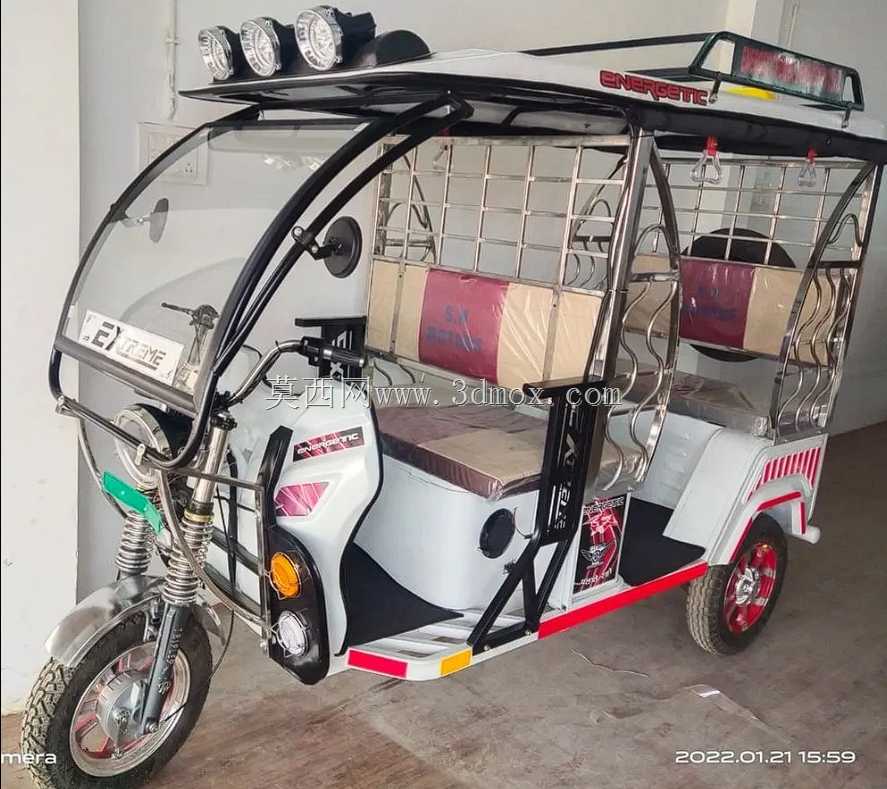 \“印度电动三轮车(E-Rickshaw)3D模型:城市交通的环保高效设计”