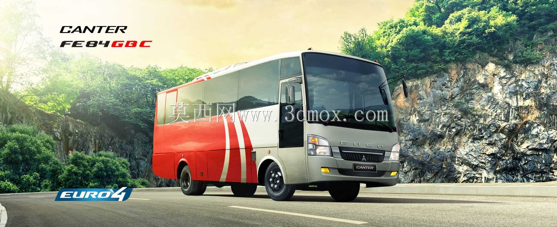 \“三菱Fuso FE 84G BC Canter客车底盘3D模型:为可靠舒适的客车进行精确设计”