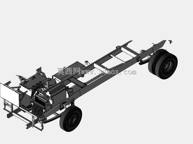 \“三菱Fuso FE 84G BC Canter客车底盘3D模型:为可靠舒适的客车进行精确设计”
