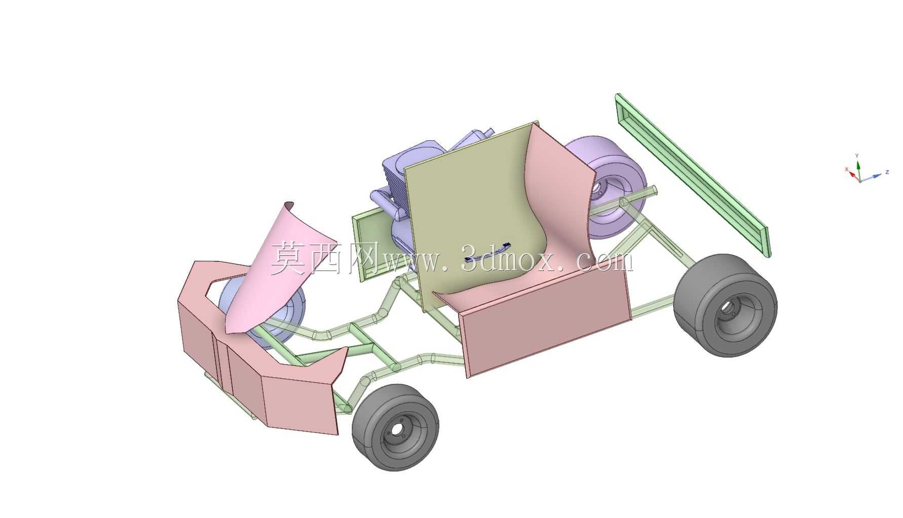 \“获奖的卡丁车(PhoniX)2022-23:最佳美学奖获奖设计的3D模型”