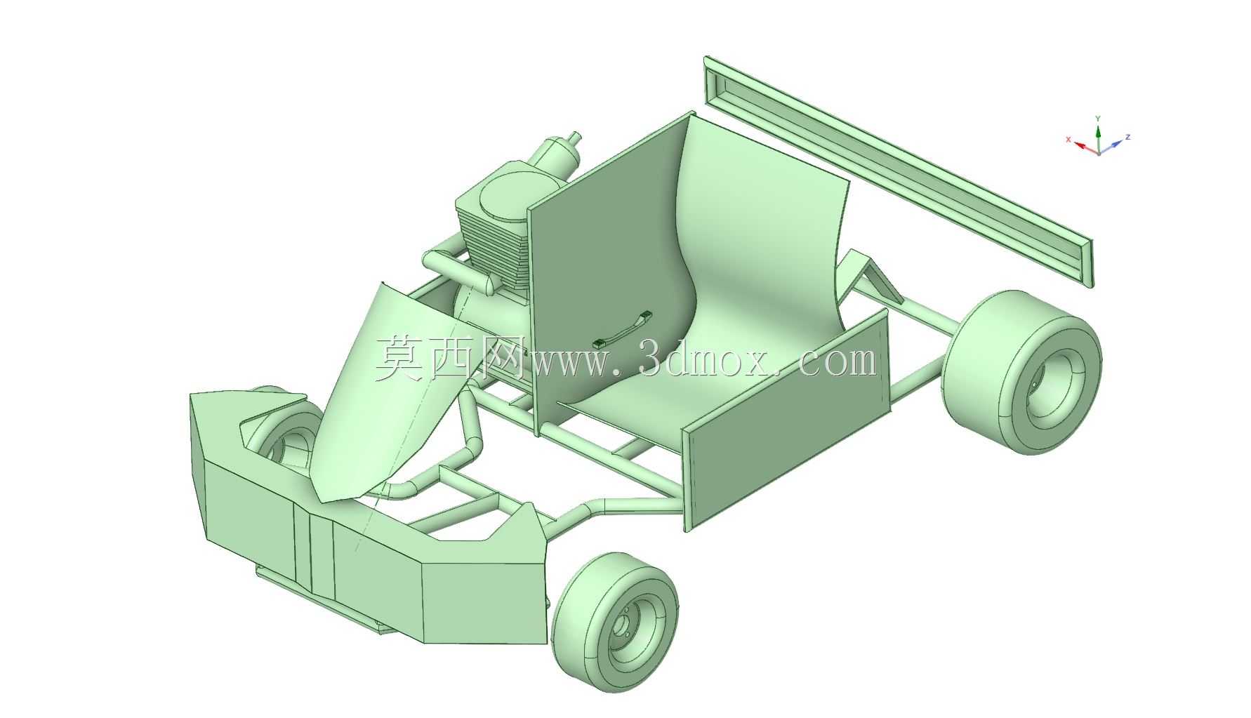 \“获奖的卡丁车(PhoniX)2022-23:最佳美学奖获奖设计的3D模型”
