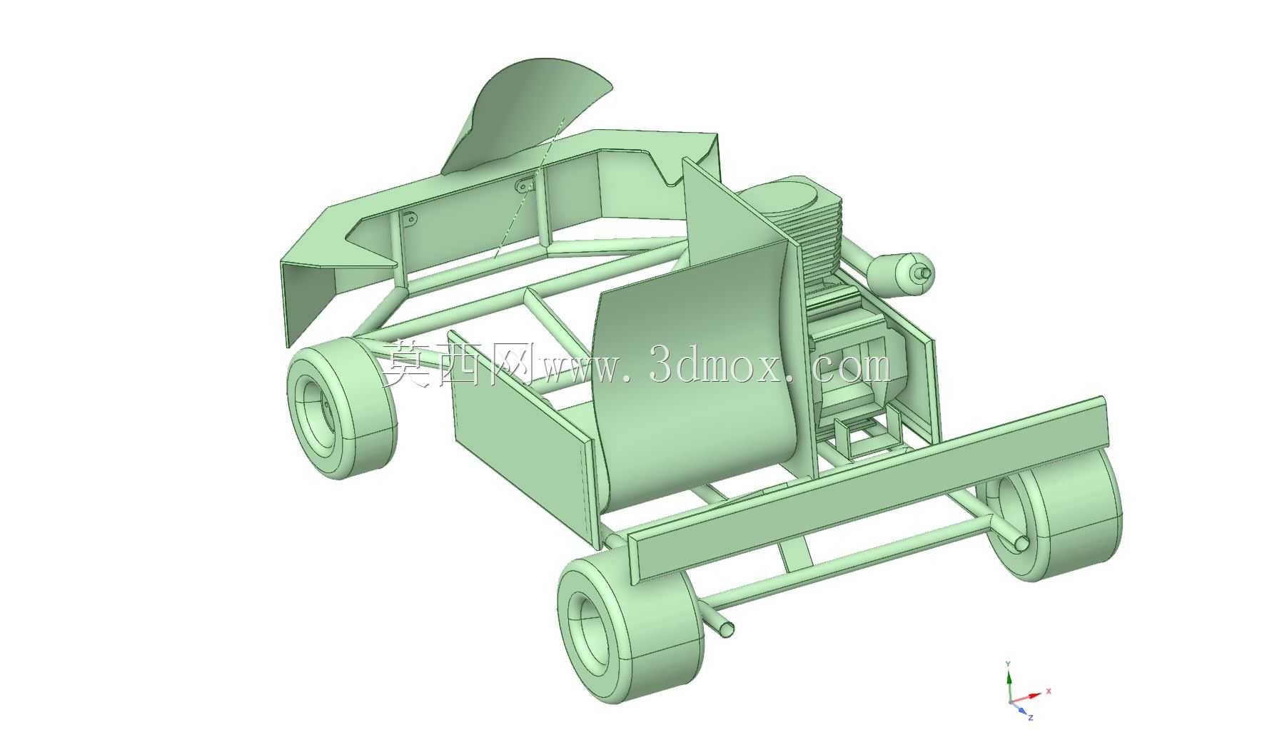 \“获奖的卡丁车(PhoniX)2022-23:最佳美学奖获奖设计的3D模型”