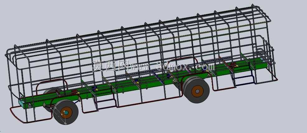 \“客车底盘的详细3D模型:客车制造商和设计师的终极工具”