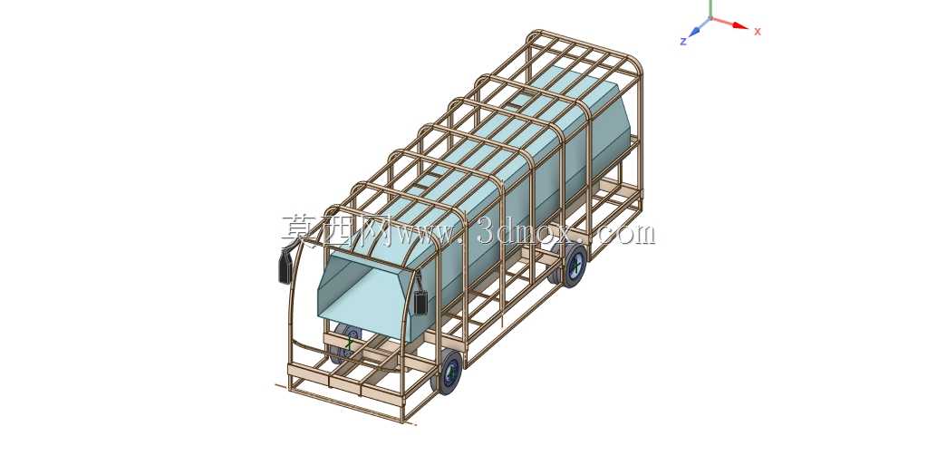 \“客车底盘的详细3D模型:客车制造商和设计师的终极工具”