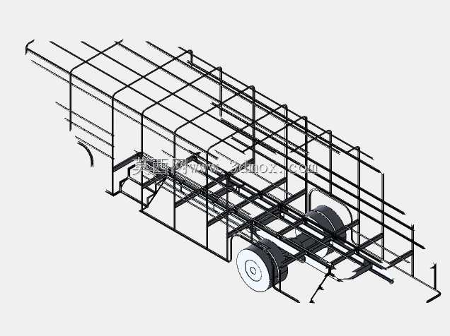 \“客车底盘的详细3D模型:客车制造商和设计师的终极工具”