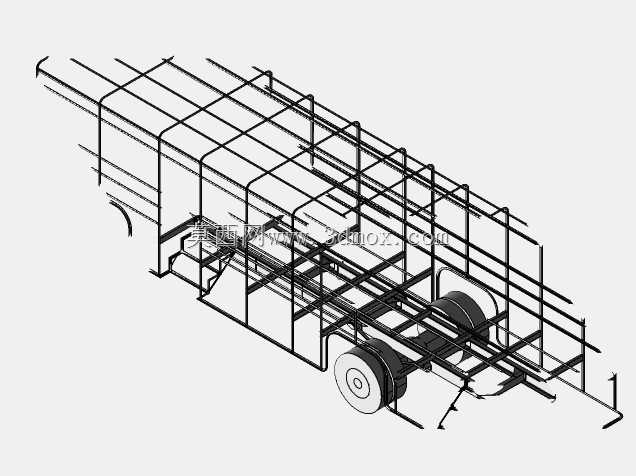 \“客车底盘的详细3D模型:客车制造商和设计师的终极工具”