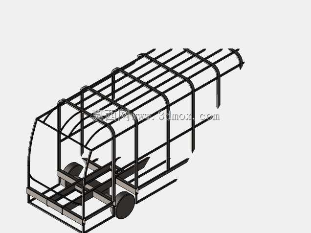\“客车底盘的详细3D模型:客车制造商和设计师的终极工具”