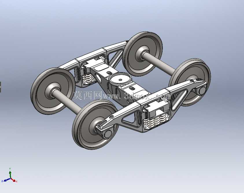 \“SolidWorks制造的列车转向架详细三维模型:列车制造商和工程师必备工具”