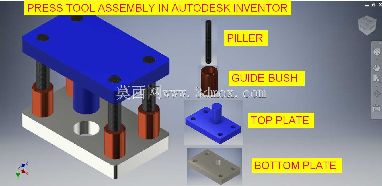 Autodesk Inventor中的冲压工具部件|| Inventor部件|| Inventor教程|| Cad教程