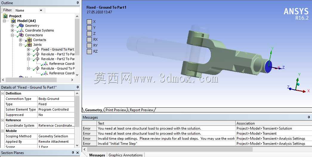 ʹ��Ansys���������е���