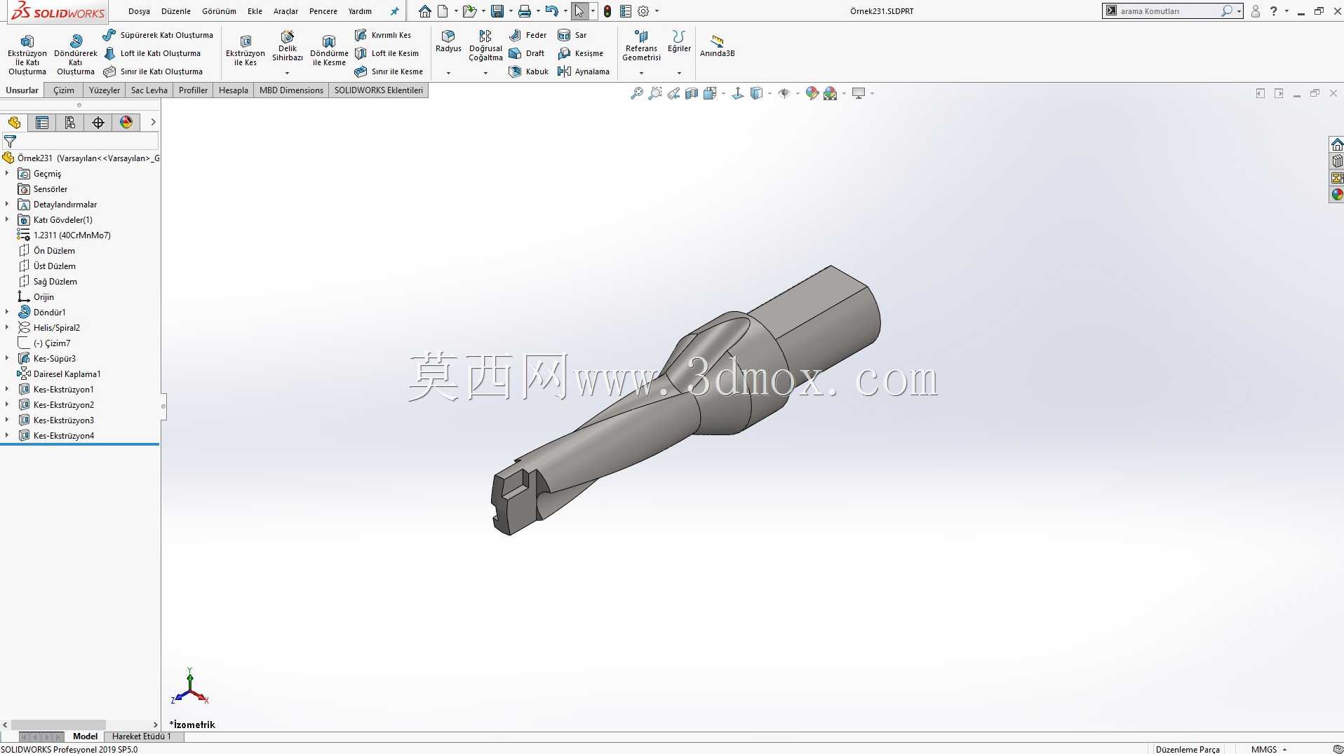 Solidworks?rnek?izim 231 U-Drill