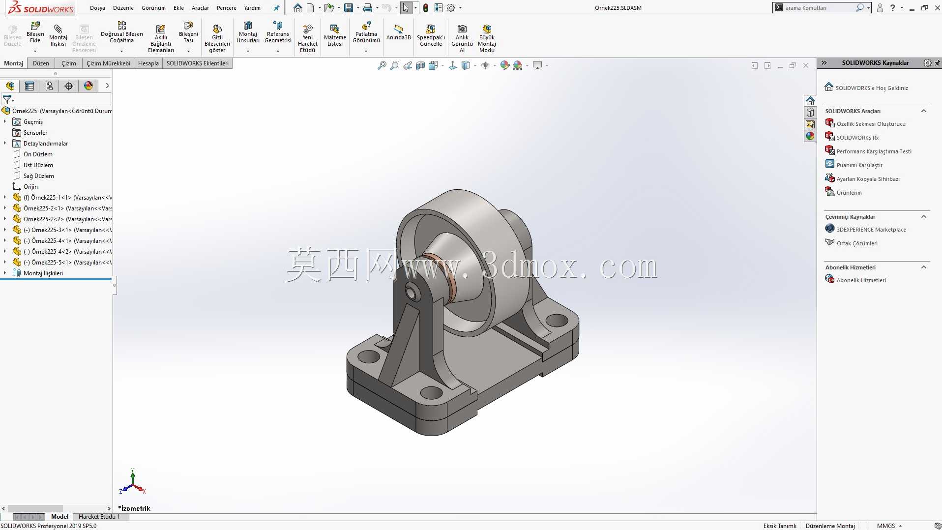 Solidworks?rnek?izim 225 Teker Montaj?