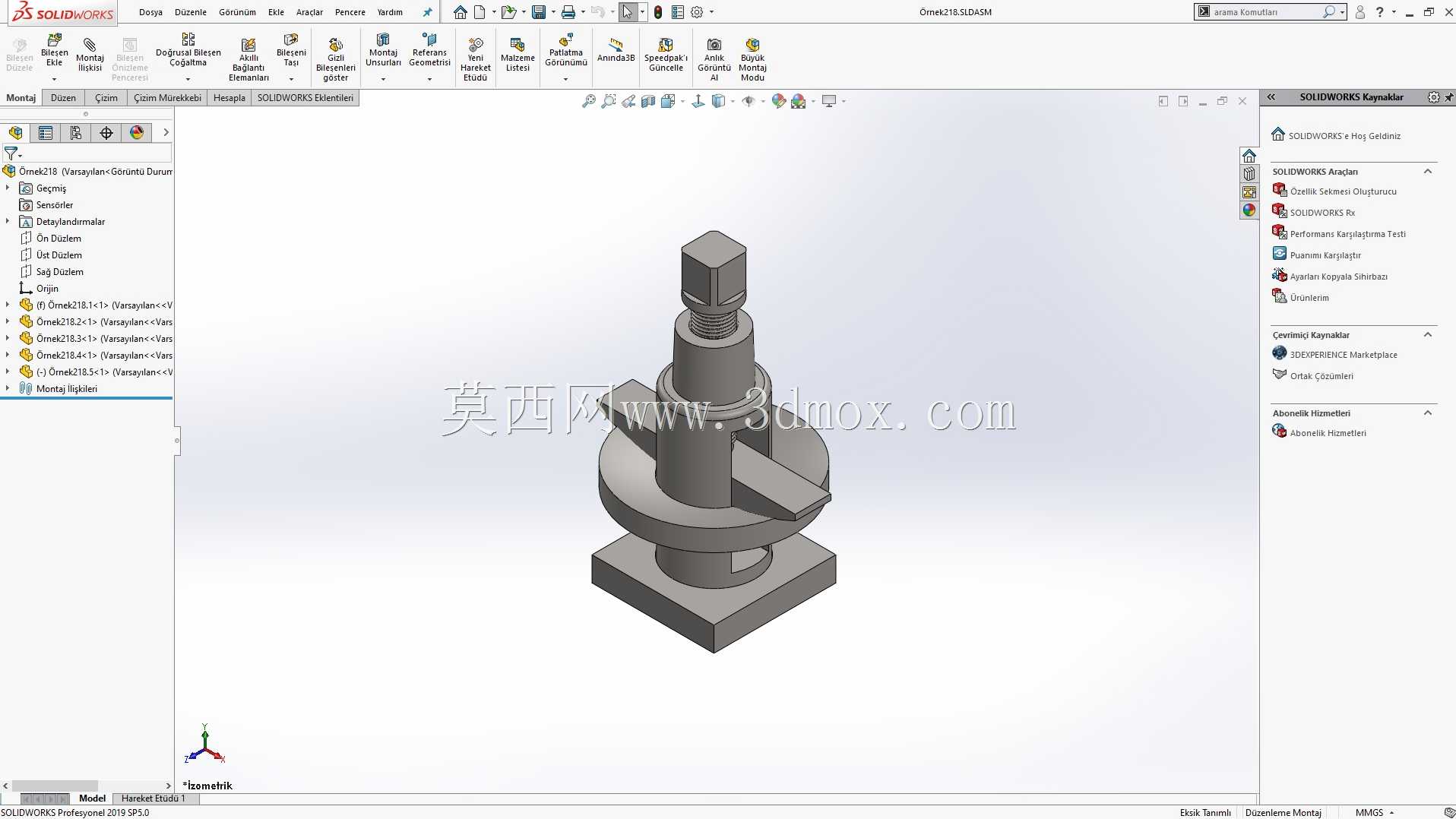 Solidworks?rnek?izim 218 Montaj