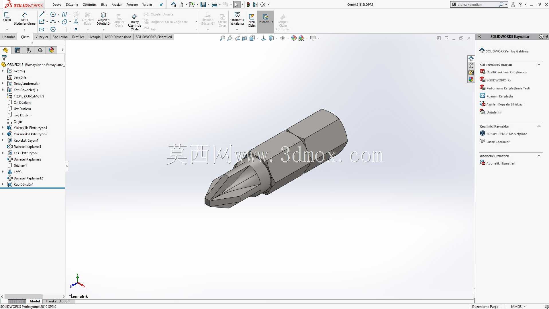Solidworks?rnek?izim 215 matkap ucu
