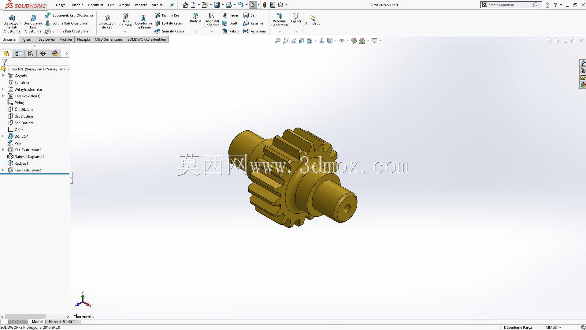 Solidworks?rnek?izim 169 Di?li