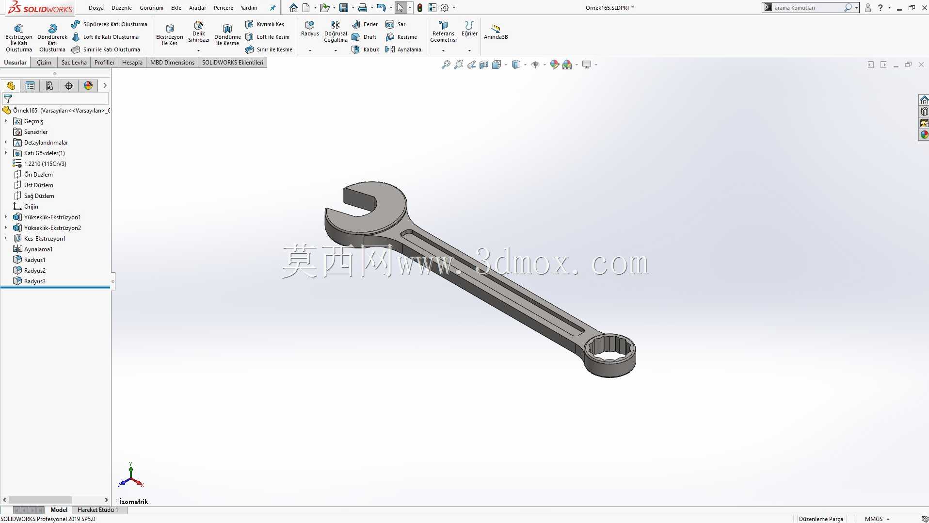 Solidworks?rnek?izim 165 Anahtar
