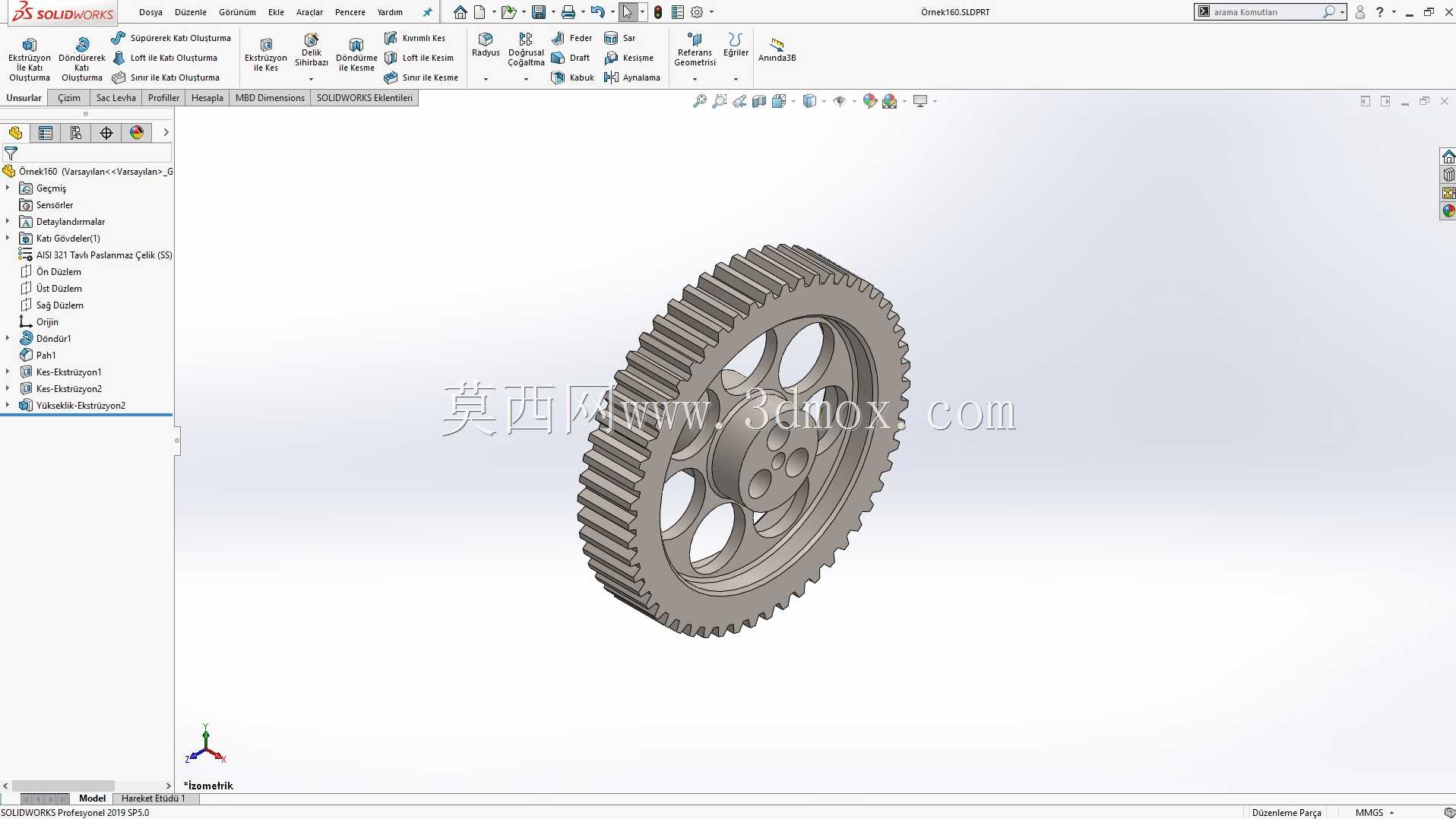 Solidworks?rnek?izim 160 Di?li?ark