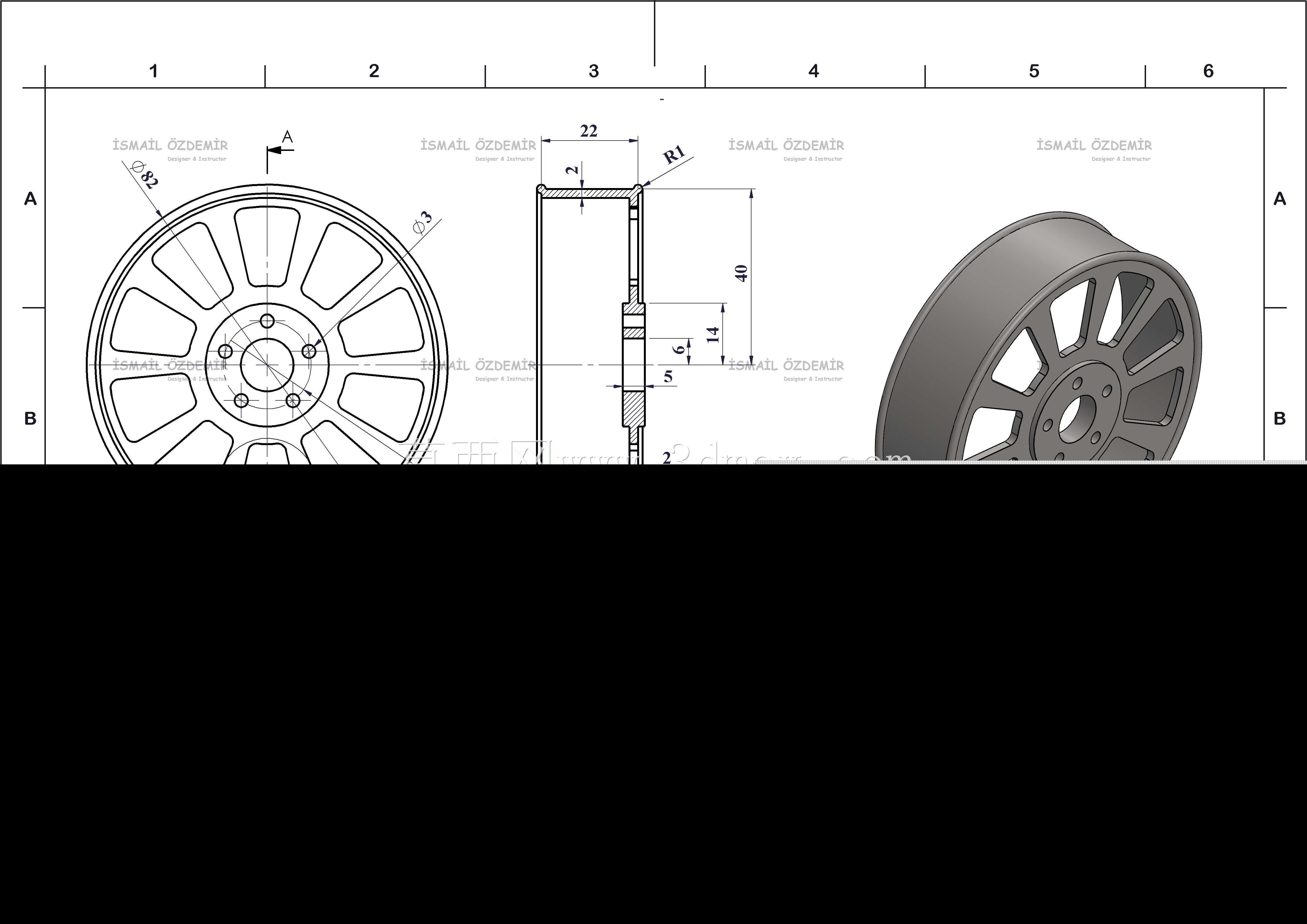 Solidworks?rnek?izim 140 Araba Jant