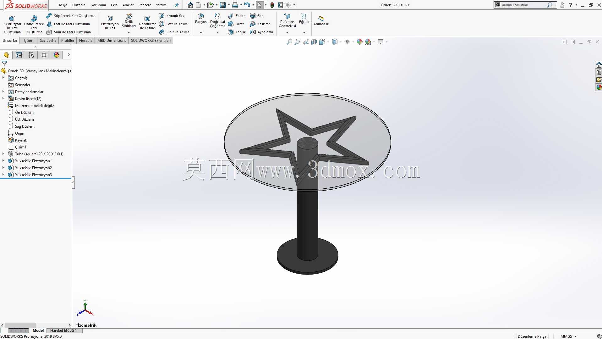 Solidworks?rnek?izim 139 sehpa