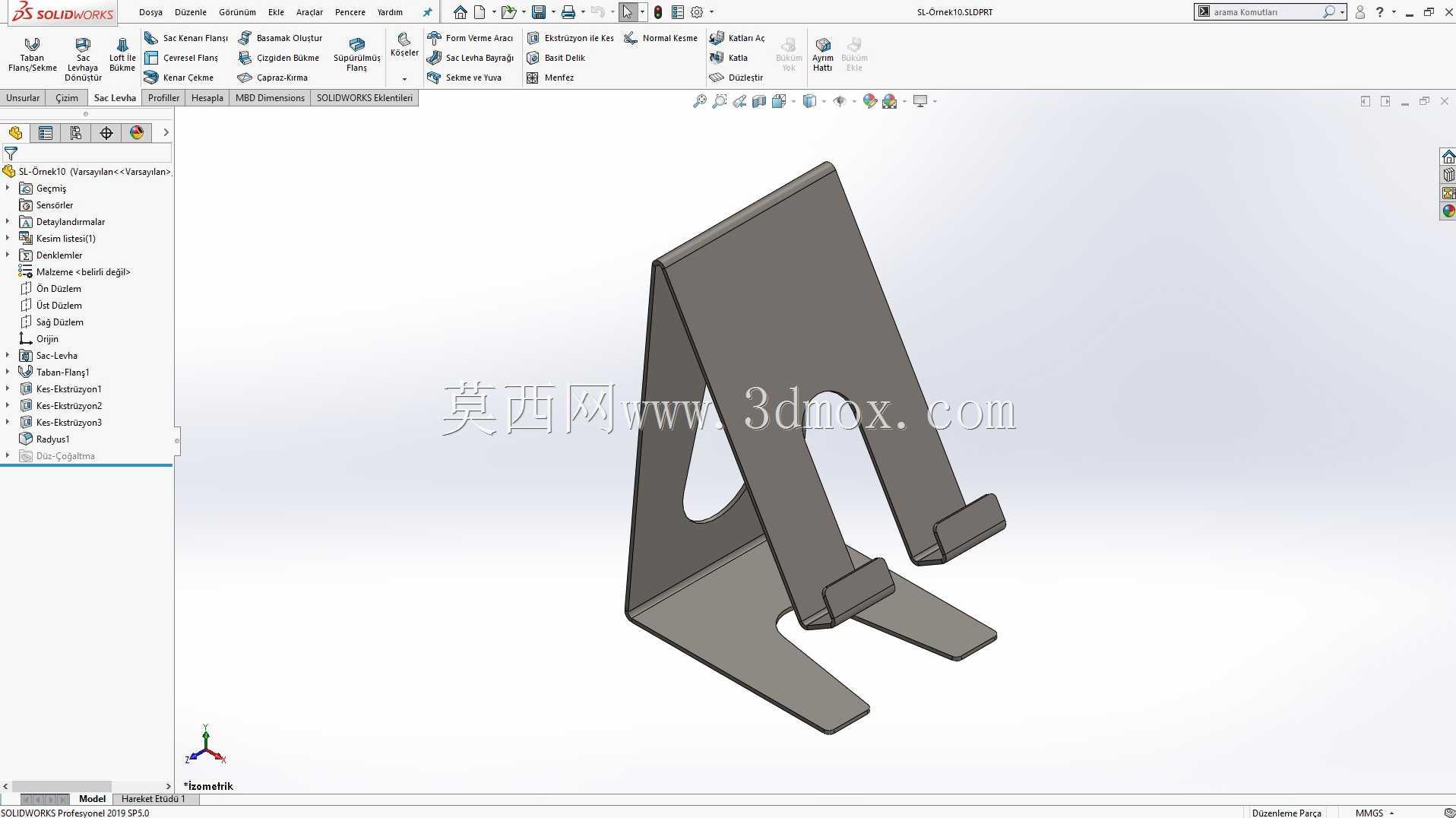 Solidworks?rnek?izim 90 Sac Levha