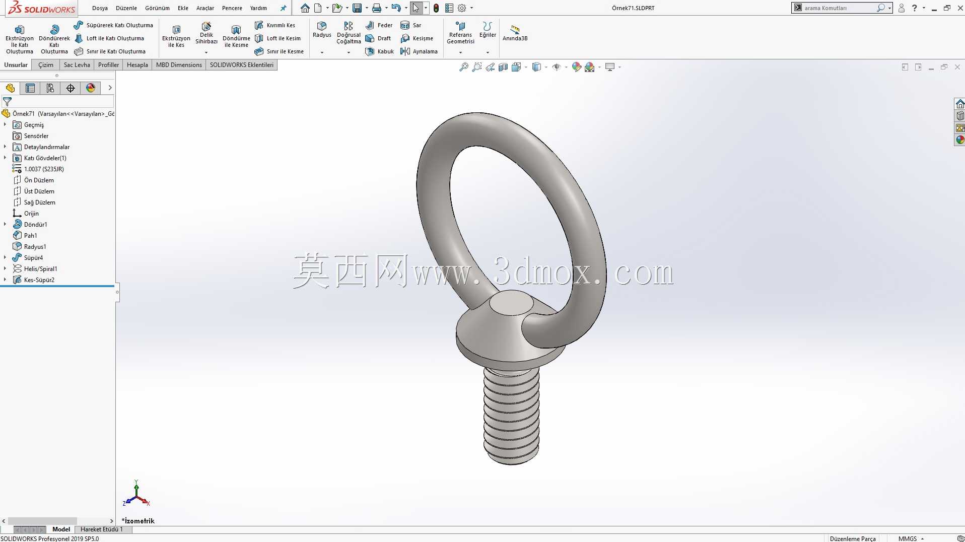 Solidworks?rnek?izim 71 Halka Vida
