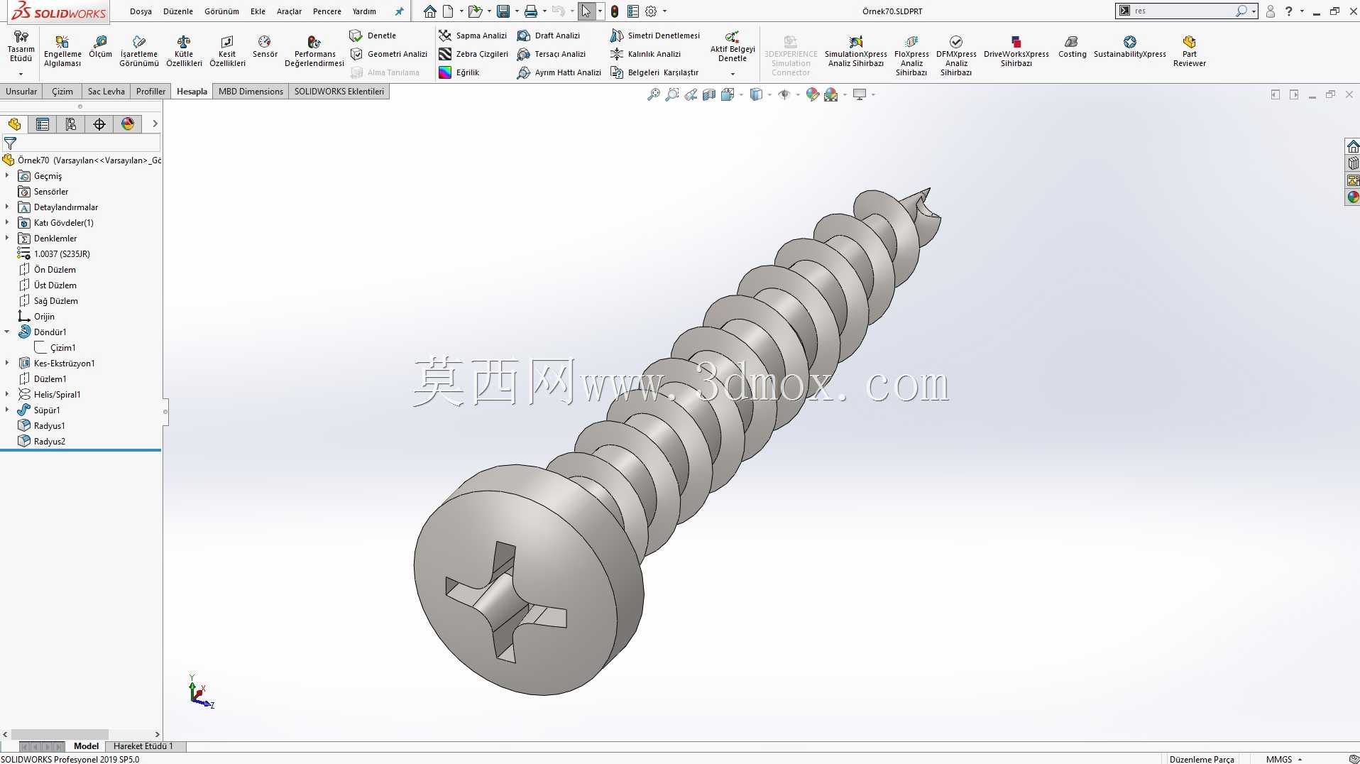 Solidworks?rnek?izim 70 Vida