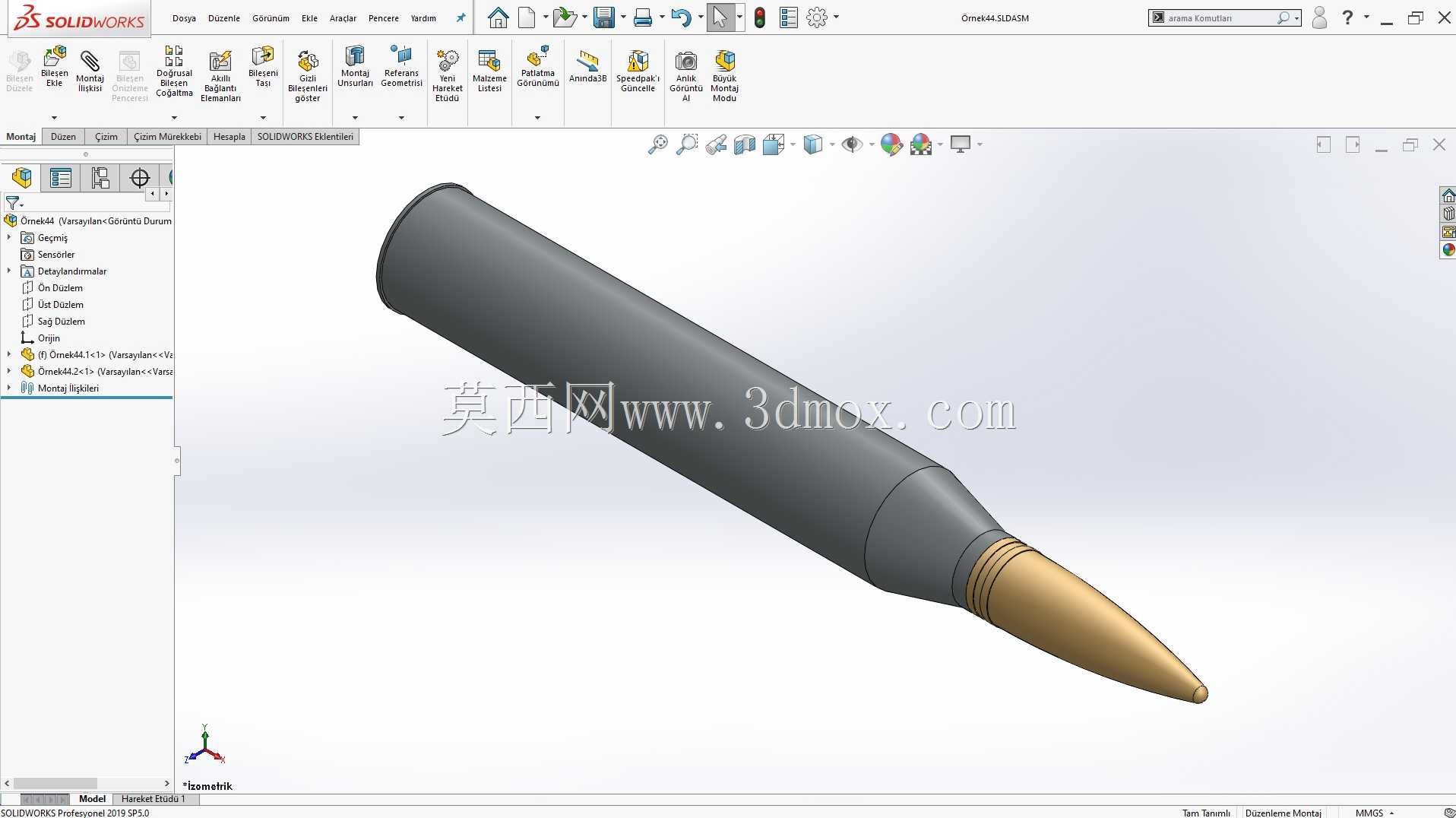Solidworks?rnek?izim 44(Mermi Fi?ek Tabanca)
