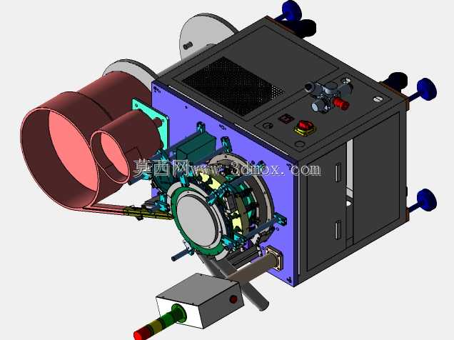 工业3D模型香水喷嘴组装机
