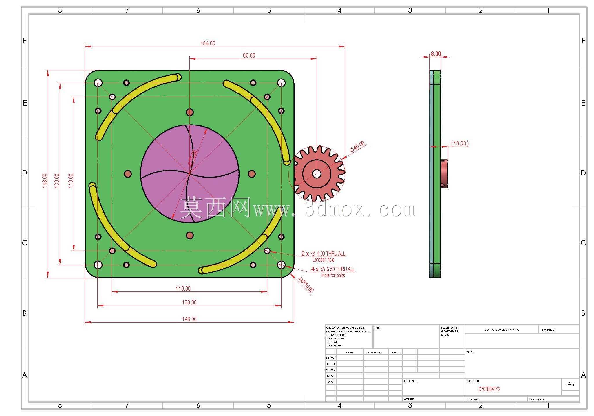 D70T8B4TY2数控加工类型2的电动或手动开关机构设计方案