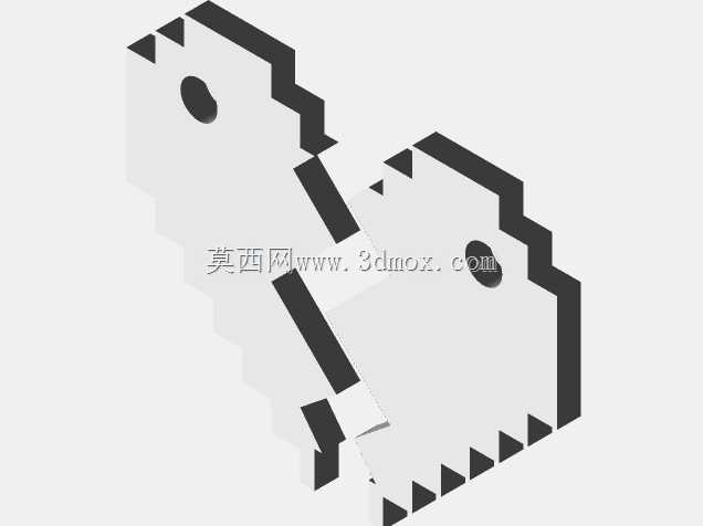 pixel心形钥匙扣