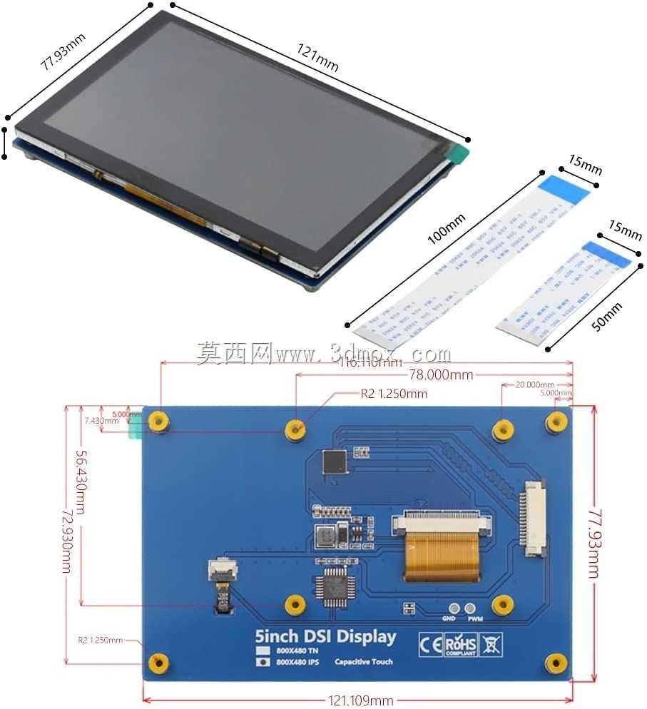 Ender 6 5英寸DSI触摸屏IPS液晶显示器-Ender6的Klipper屏幕