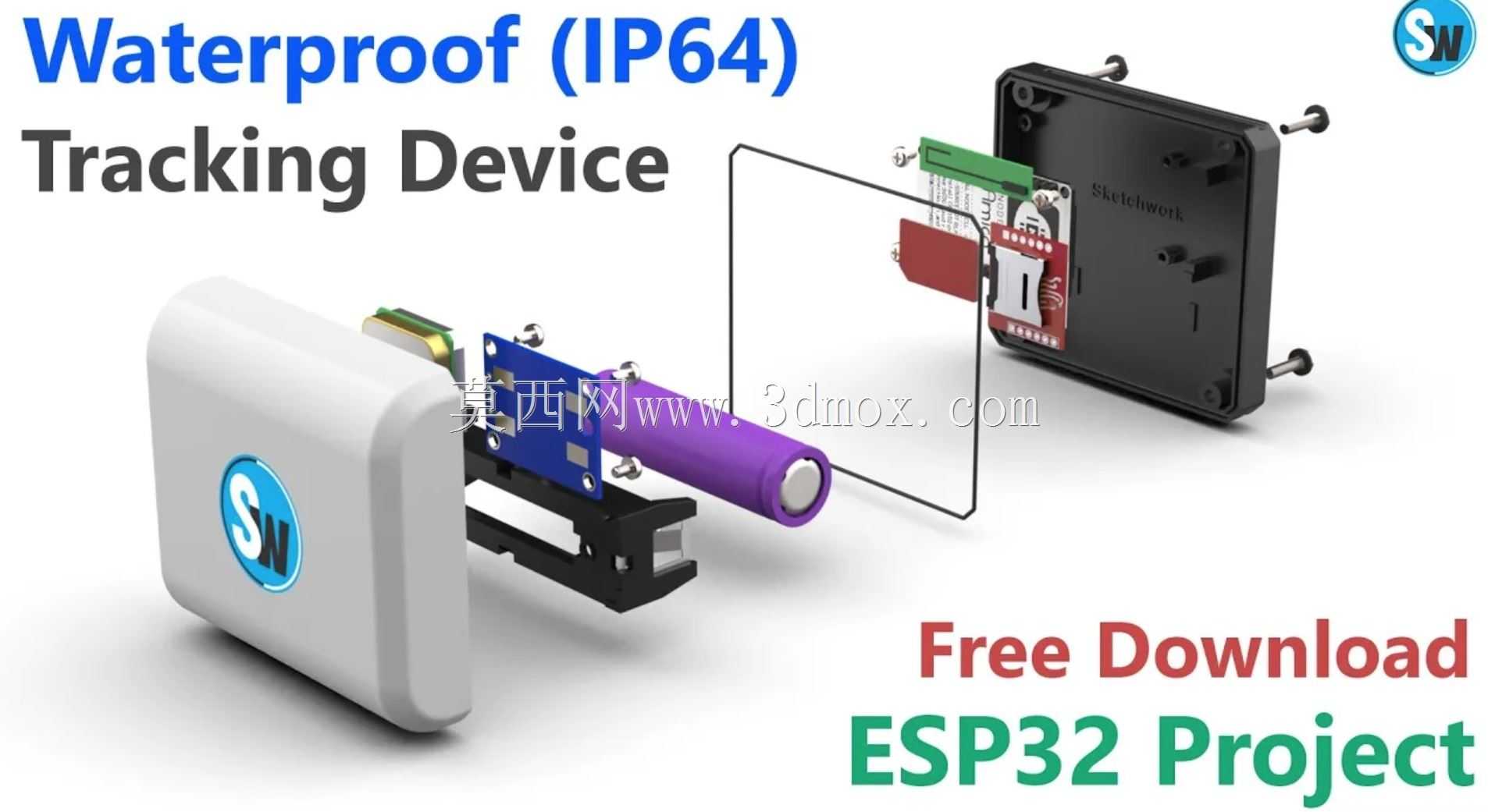 ESP32 GPS跟踪设备|车辆跟踪系统|外壳设计