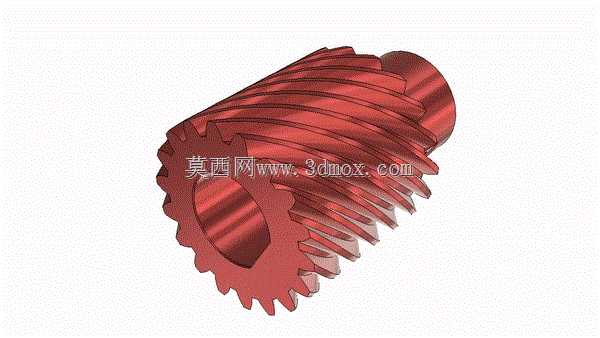 有生气的。3D斜齿轮样品_R2