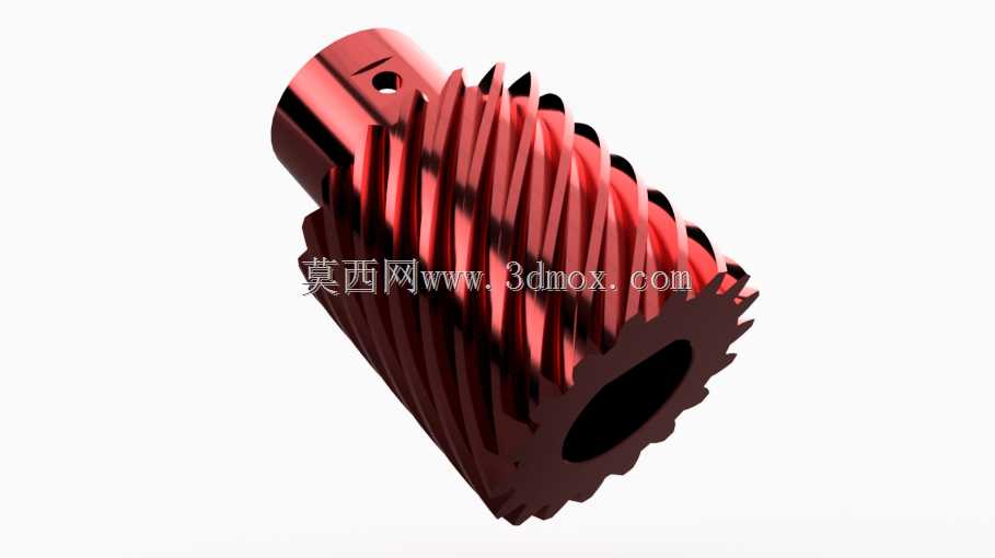 有生气的。3D斜齿轮样品_R2