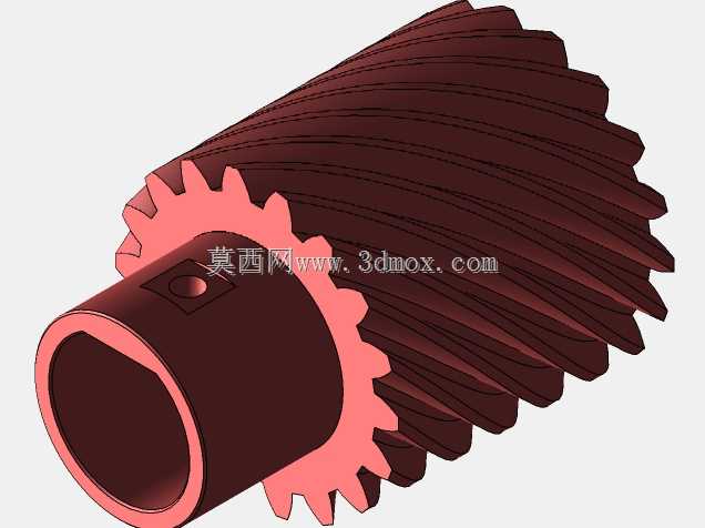 有生气的。3D斜齿轮样品_R2
