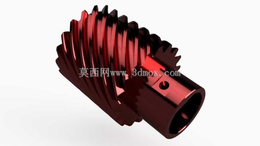 有生气的。3D斜齿轮样品_R2