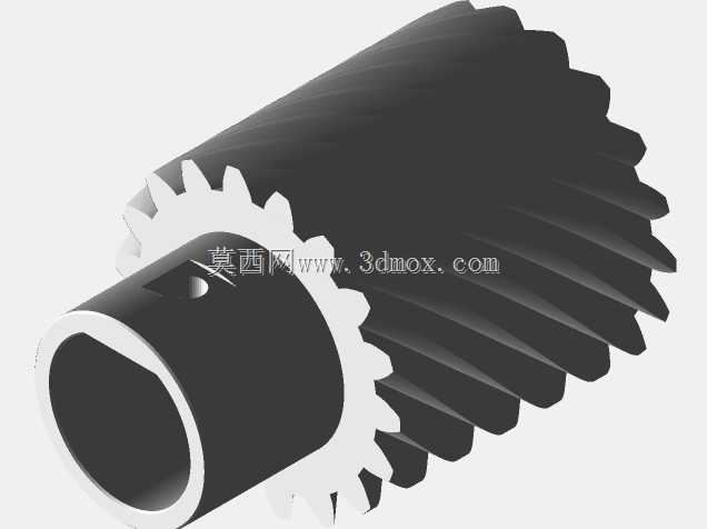 有生气的。3D斜齿轮样品_R2