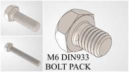 M6 ����ͷ��˨ DIN933