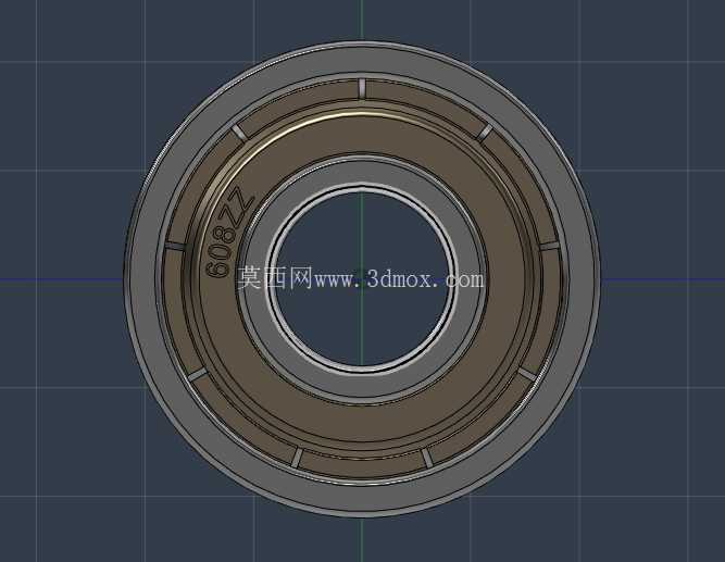 608ZZ 轴承 CAD 模型,带有爆炸装配和技术绘图