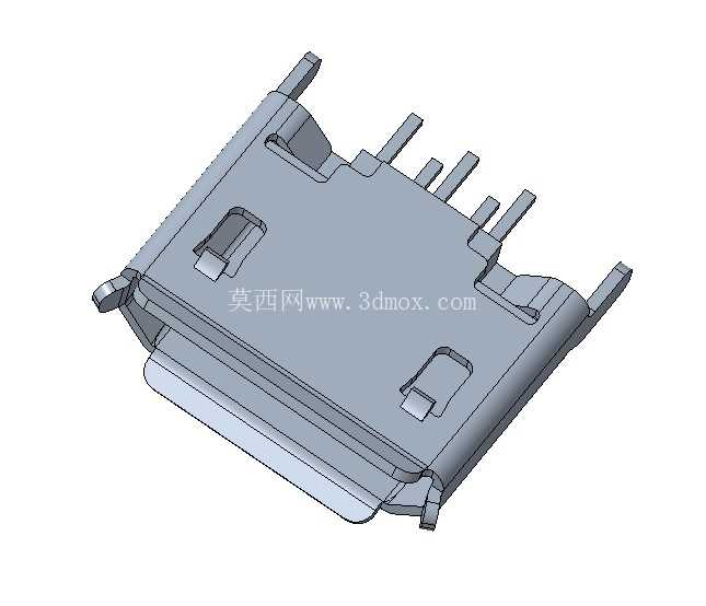 微型 USB B 型垂直 5 针