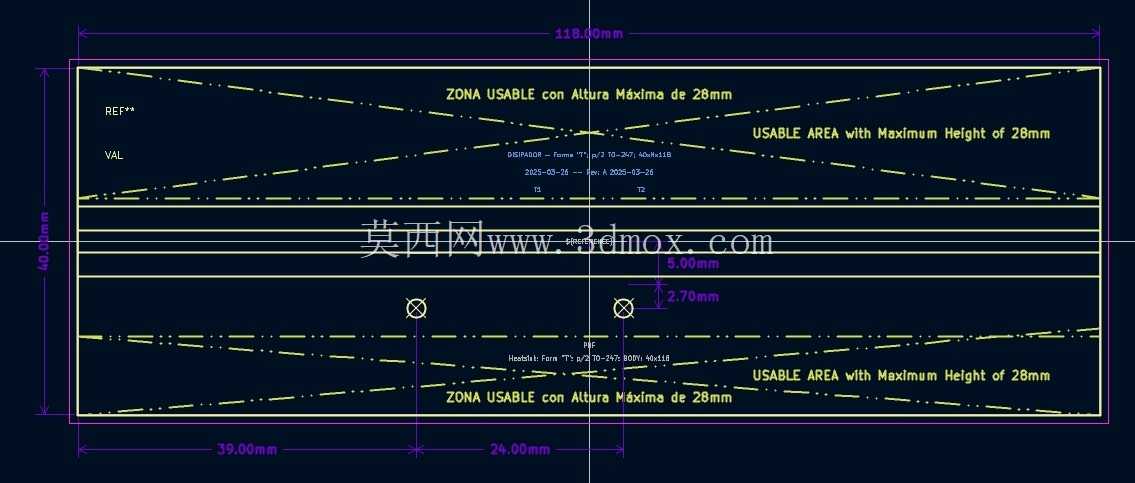 散热器 2 x TO-247 40x75.5x118mm