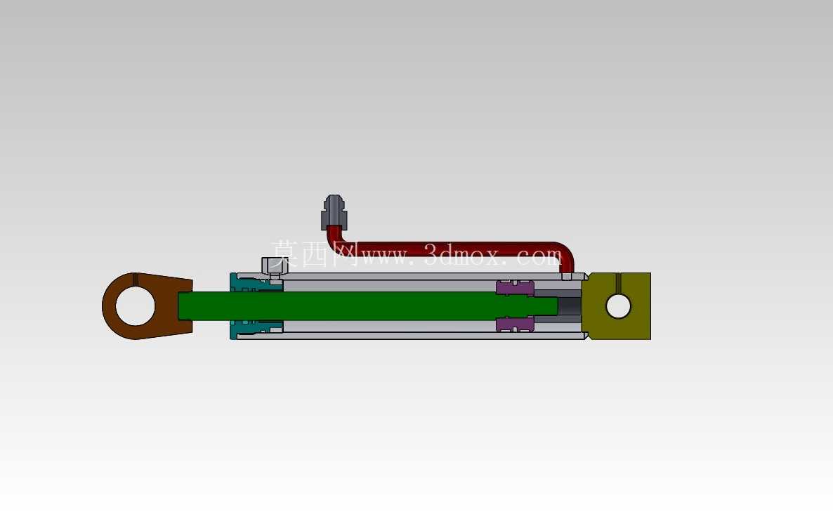 ����ʽҺѹ�ף���ǰ��˰�װ�ף�50x30x400 mm