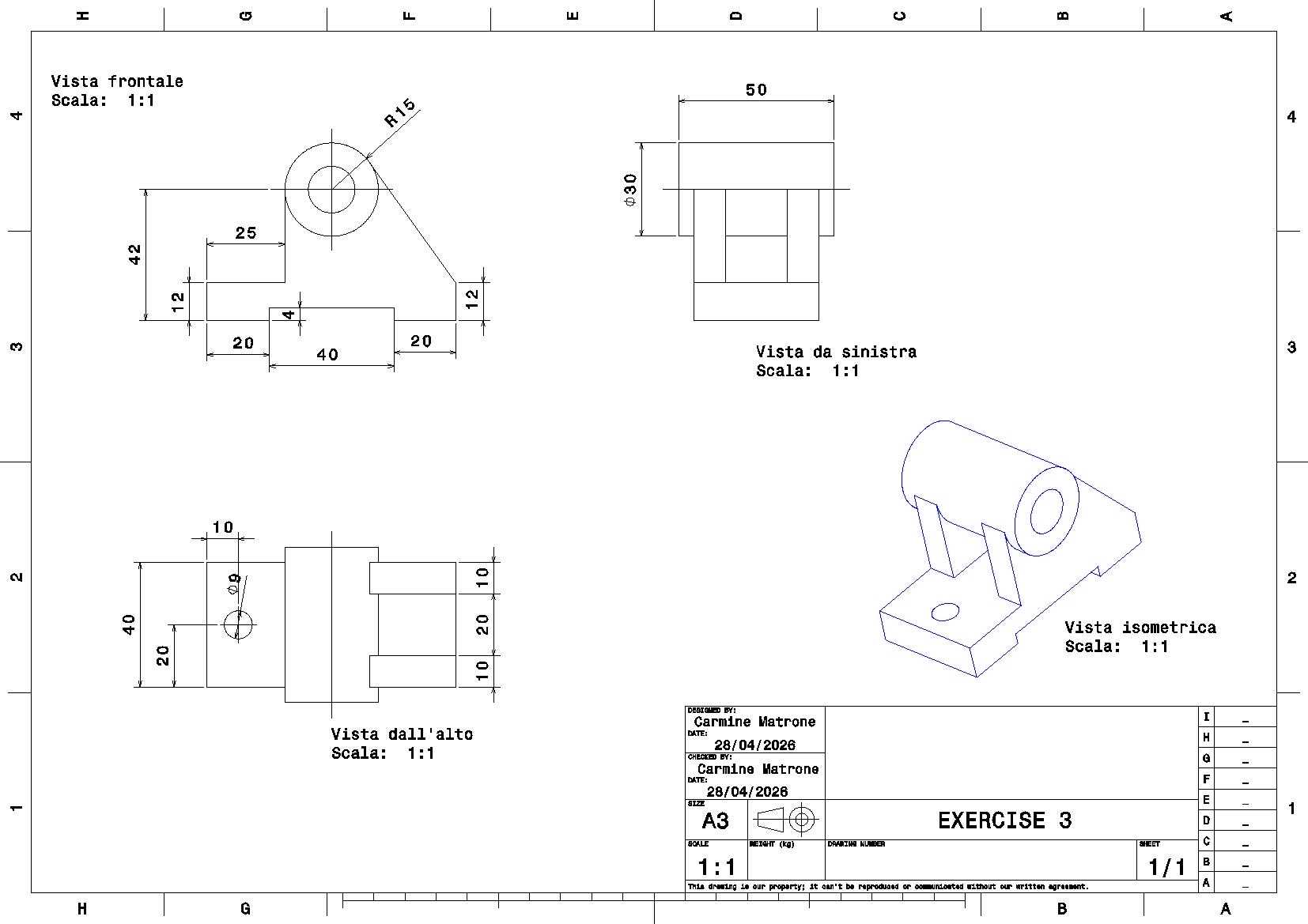 CAD 练习 3
